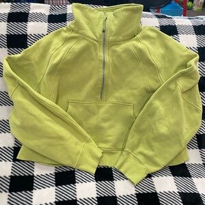 lululemon athletica Lime Green Half-Zip Scuba